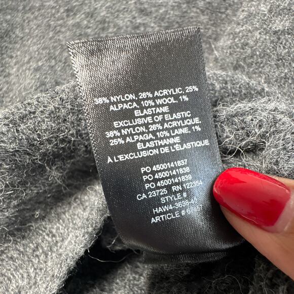 Wilfred Lorin Sweater Gray Alpaca Blend Tie Waist Turtleneck Size S - Picture 9 of 12